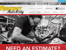 Tablet Screenshot of parkwayautobody.com